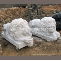 Best selling european style white small lion statue for garden ornament